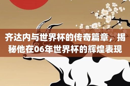 齐达内与世界杯的传奇篇章，揭秘他在06年世界杯的辉煌表现丹东日丰电子有限公司