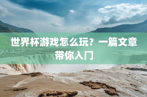 世界杯游戏怎么玩？一篇文章带你入门