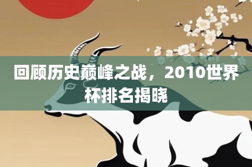 回顾历史巅峰之战，2010世界杯排名揭晓