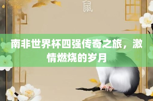 南非世界杯四强传奇之旅，激情燃烧的岁月