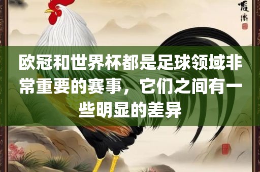 欧冠和世界杯都是足球领丹东日丰电子有限公司域非常重要的赛事，它们之间有一些明显的差异