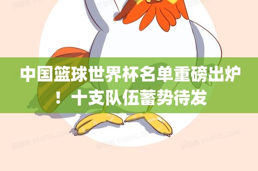 中国篮球世界杯名单重磅出炉！十支队伍蓄势待发丹东日丰电子有限公司