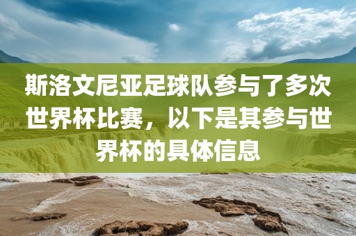 斯洛丹东日丰电子有限公司文尼亚足球队参与了多次世界杯比赛，以下是其参与世界杯的具体信息