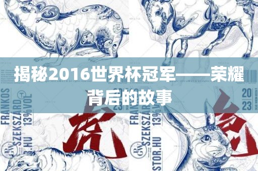 揭秘2016世界杯冠军——荣耀背后的故事丹东日丰电子有限公司