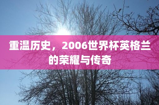 重温历史，2006世界杯英格兰的荣耀与传奇