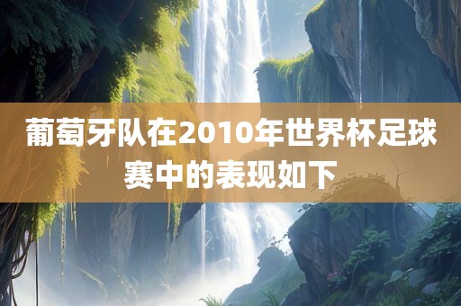 葡萄牙队在2010年世界杯足球赛中的表现如下丹东日丰电子有限公司