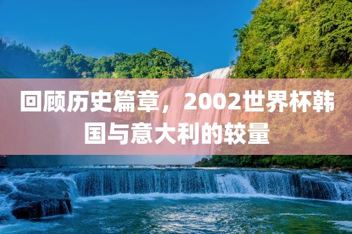 回顾历史篇章，2002世界杯韩国与丹东日丰电子有限公司意大利的较量