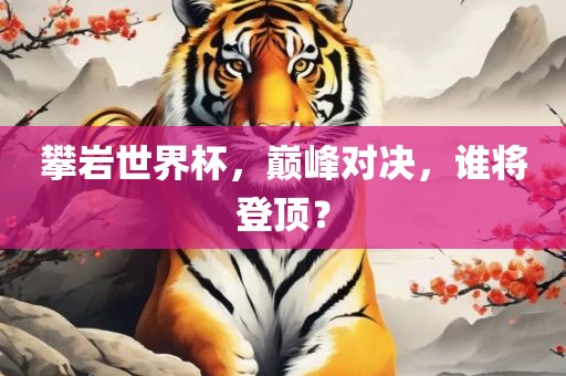 攀岩世界杯，巅峰对决，谁将登顶？