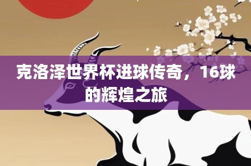 克洛泽世界杯进球传奇，16球的辉煌之旅丹东日丰电子有限公司