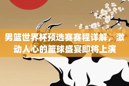 男篮世界杯预选赛赛程详解，激动人心的篮球盛宴即将上演