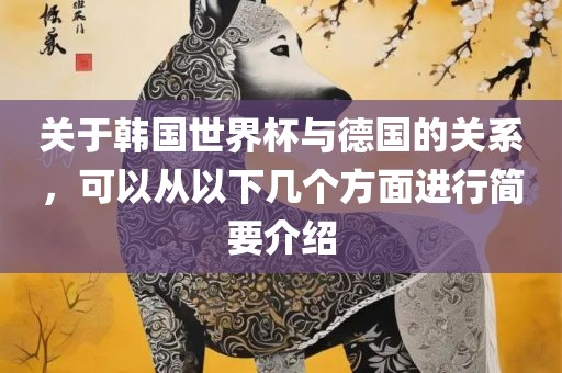 关于韩国世界杯与德国的关系，可以从以下几个方面进行简要介绍