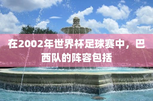 在2002年世界杯足球赛中，巴西队的阵容包括丹东日丰电子有限公司