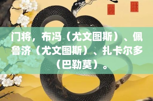 门将，布冯（尤文图斯）、佩鲁济（尤文图斯）、扎卡尔多（巴勒莫）。