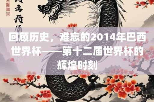 回顾历史，难忘的2014年巴西世界杯——第十二届世界杯的辉煌时刻