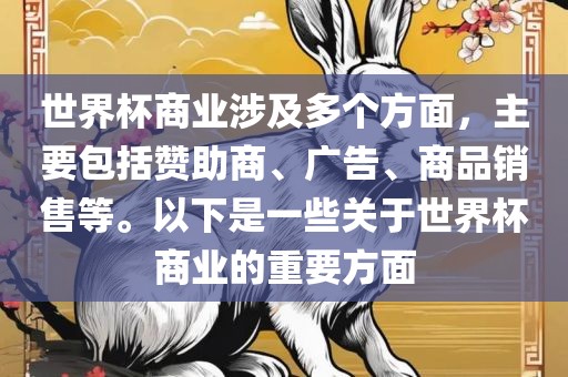 世界杯商业涉及多个方面，主要包括赞助商、广告、商品销售等。以下是一些关于世界杯商业的重要方面丹东日丰电子有限公司