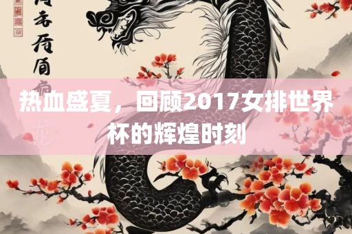 热血盛夏，回顾2017女排世界杯的辉煌时刻