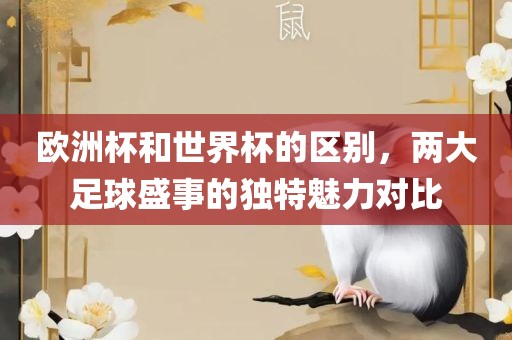 欧洲杯和世界杯的区别，两大足球盛事的独特魅力对比