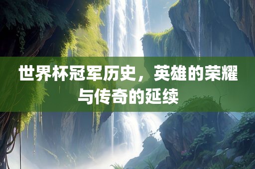 世界杯冠军历史，英雄的荣耀与传奇的延续