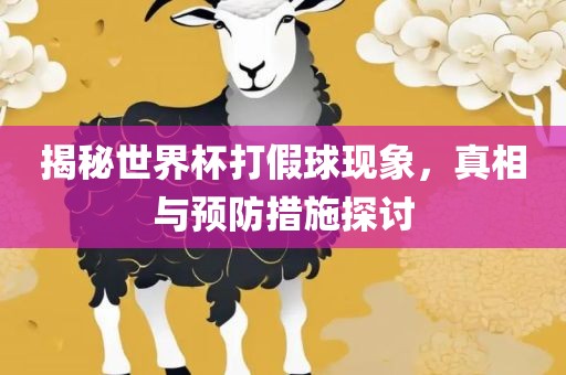 揭秘世界杯打假球现象，真相与预防措施探讨丹东日丰电子有限公司