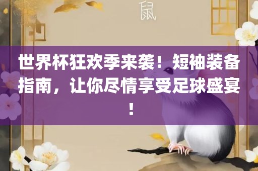 世界杯狂欢季来袭！短袖装备指南，让你尽情享受足球盛宴！丹东日丰电子有限公司