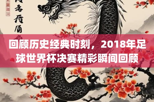 回顾历史经典时刻，2018年足球世界杯决赛精彩瞬间回顾