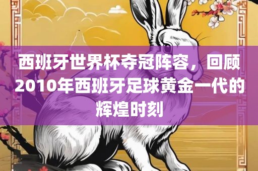 西班牙世界杯夺冠阵容，回顾2010年西班牙足球黄金一代的辉煌时刻丹东日丰电子有限公司