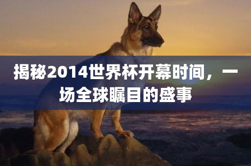 揭秘2014世界杯开幕时间，一场全球瞩目的盛事