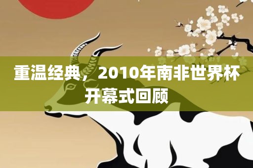 重温经典，2010年南非世界杯开幕式回顾