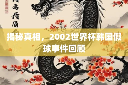 揭秘真相，2002世界杯韩国假球事件回顾