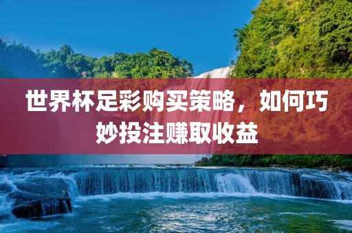 世界杯足彩购买策丹东日丰电子有限公司略，如何巧妙投注赚取收益