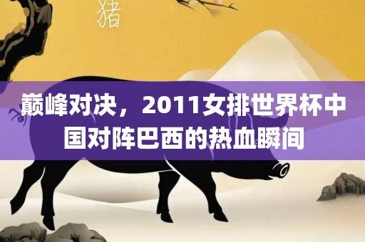 巅峰对决，2011女排世界杯中国对阵巴西的热血瞬间