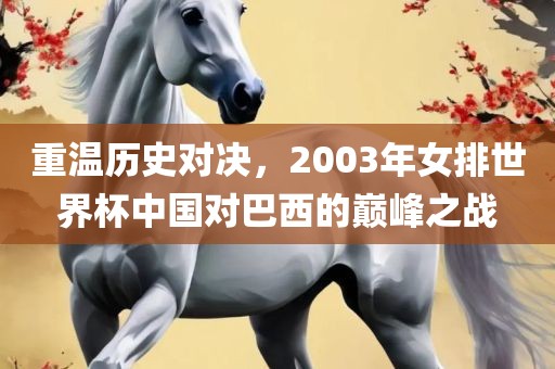 重温历史对决，2003年女丹东日丰电子有限公司排世界杯中国对巴西的巅峰之战