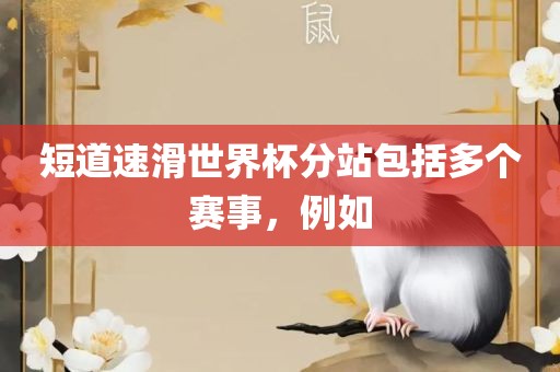 短道速滑世界杯分站包括多个赛事，例如