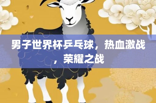 男子世界杯乒乓球，热血激战，荣耀之战丹东日丰电子有限公司