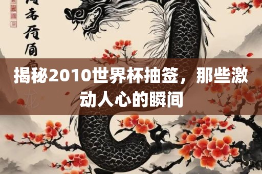 揭秘2010世界杯抽签，那些激动人心的瞬间
