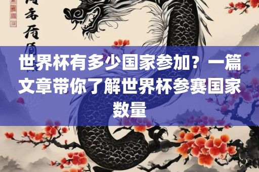 世界杯有多少国家丹东日丰电子有限公司参加？一篇文章带你了解世界杯参赛国家数量