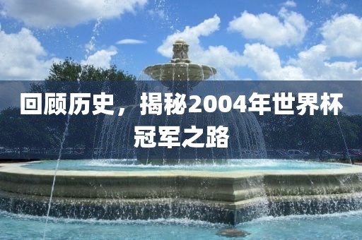 回顾历史，揭秘2004年世界杯冠军之路
