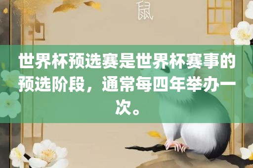 世界杯预选赛是世界杯赛事的预选阶段，通常每四年举办一次。丹东日丰电子有限公司