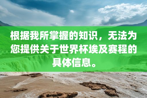 根据我所掌握的知识，无法为您提供关于世界杯埃及赛程的具体信息。丹东日丰电子有限公司