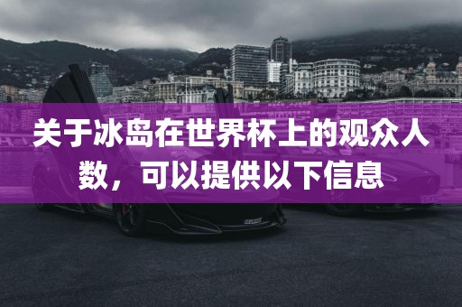 关于冰岛在世界杯上的观众人数，可以提供以下信息丹东日丰电子有限公司