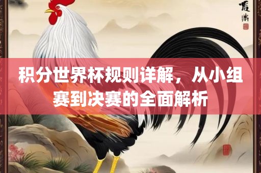 积分世界杯规则详解，从小组赛到决赛的全面解丹东日丰电子有限公司析