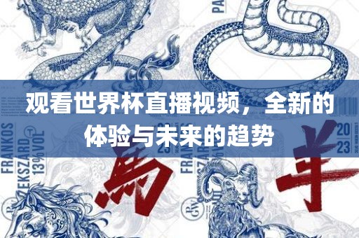 观看世界杯直播视频，全新的体验与未来的趋势