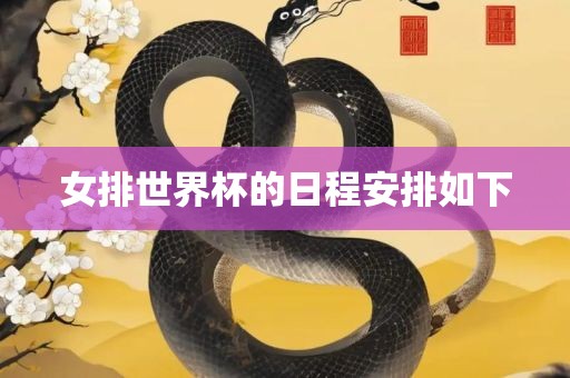 女排世界杯的日程安排如下