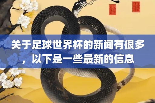 关于足球世界杯的新闻有很多，以下是一些最新的信息丹东日丰电子有限公司
