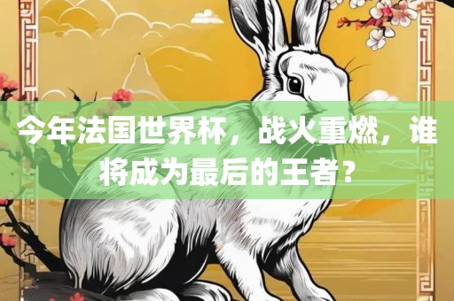 今年法国世界杯，战火重燃，谁将成为最后的王者？