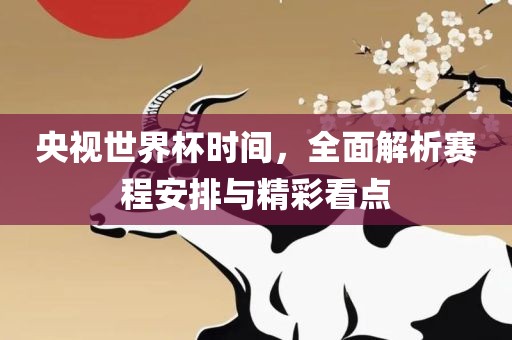 央视世界杯时间，全面解析赛程安排与精彩看点丹东日丰电子有限公司
