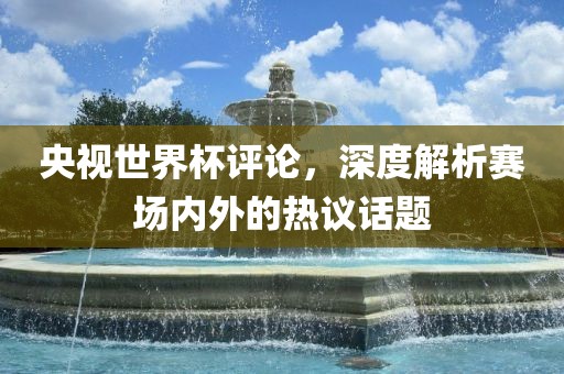 央视世界杯评论，深度解析赛场内外的热议话题丹东日丰电子有限公司