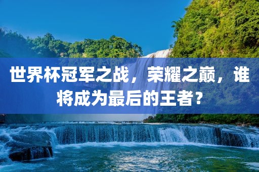 世界杯冠军之战，荣耀之巅，谁将成为最后的王者？