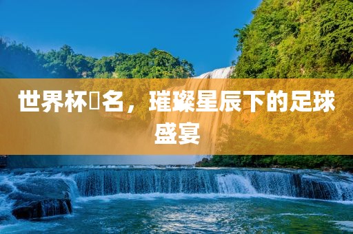 世界杯琲名，璀璨星辰下的足球盛宴