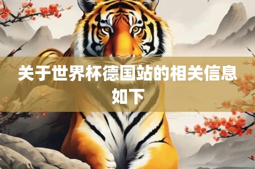 关于世界杯德国站的相关信息如下丹东日丰电子有限公司